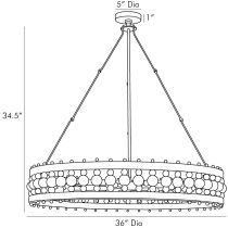 84034 Esme Chandelier Product Line Drawing