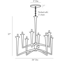 84062 Isma Chandelier Product Line Drawing