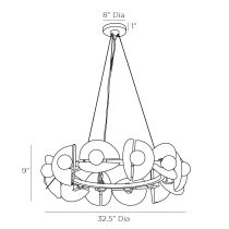 84071 Navel Chandelier Product Line Drawing