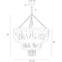 84621 Chappellet Chandelier Product Line Drawing
