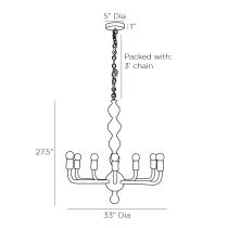 85027 Olaf Chandelier Product Line Drawing
