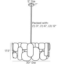 85038 Ronaldo Chandelier Product Line Drawing