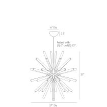 89012 Hanley Large Chandelier Product Line Drawing