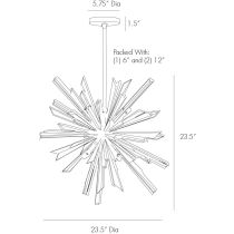 89027 Waldorf Small Chandelier Product Line Drawing