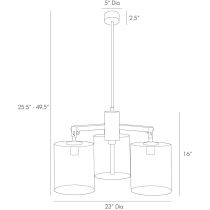 89033 Parrish Chandelier Product Line Drawing