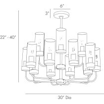 89052 Hammond Chandelier Product Line Drawing