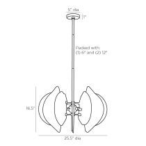 89063 Kayal Chandelier Product Line Drawing