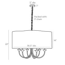 89070 Laconia Chandelier Product Line Drawing