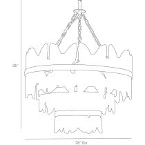 89101 Millie Chandelier Product Line Drawing