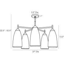 89109 Shiloh Chandelier Product Line Drawing