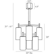 89123 Soloman Chandelier Product Line Drawing
