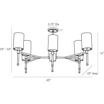 89125 Remington Chandelier Product Line Drawing
