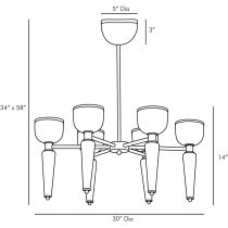 89307 Richardson Chandelier Product Line Drawing