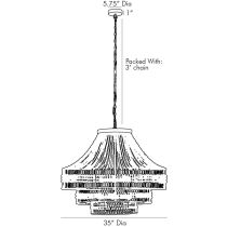 89335 Tulane Chandelier Product Line Drawing