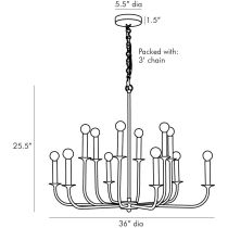 89343 Breck Small Chandelier Product Line Drawing