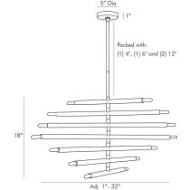 89353 Dean Chandelier Product Line Drawing