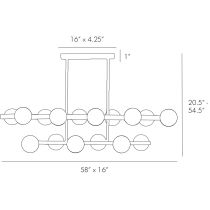 89433 Wahlburg Two Tiered Chandelier Product Line Drawing
