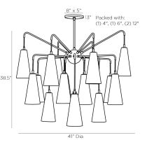 89472 Mika Chandelier Product Line Drawing
