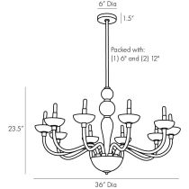 89479 Gustavo Chandelier Product Line Drawing