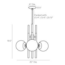 89494 Oberon Chandelier Product Line Drawing