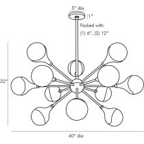 89631 Augustus Chandelier Product Line Drawing