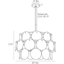 89647 Evelyn Chandelier Product Line Drawing