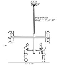 89650 Plano Chandelier Product Line Drawing
