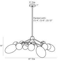89653 Panella Chandelier Product Line Drawing