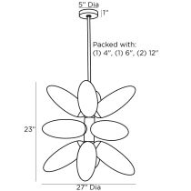 89658 Starling Chandelier Product Line Drawing