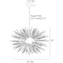 89991 Zanadoo Large Chandelier Product Line Drawing