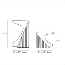 9112 Jordono Bookends, Set of 2 Product Line Drawing