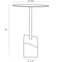 9128 Jane Accent Table Product Line Drawing