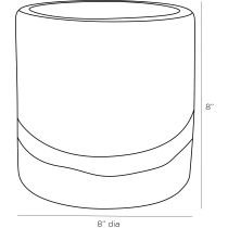9211 Orion Short Vase Product Line Drawing