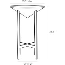 9252 Noel Accent Table Product Line Drawing