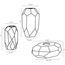 9635 Violet Candle Holders, Set of 3 Product Line Drawing
