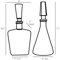ARI01 Talbany Decanters, Set of 2 Product Line Drawing
