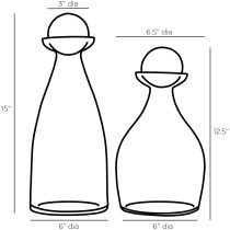 ARI05 Thayer Decanters, Set of 2 Product Line Drawing