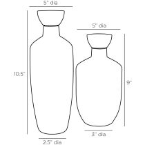ARI11 Arielle Decanters, Set of 2 Product Line Drawing