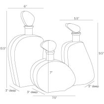 ARI15 Calhoun Decanters, Set of 3 Product Line Drawing
