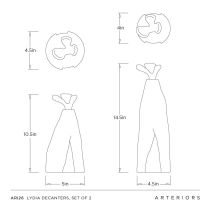 ARI26 Lydia Decanters, Set of 2 Product Line Drawing