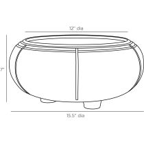 ATI01 Zehir Cache Pot Product Line Drawing