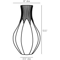 AVE02 Tilling Vase Product Line Drawing