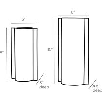 AVI02 Vesta Vases, Set of 2 Product Line Drawing