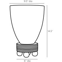 AVI03 Wendell Vase Product Line Drawing