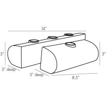 DA1000 Roll Bud Vases, Set of 2 Product Line Drawing