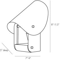 DA49009 Bend Accent Lamp Product Line Drawing
