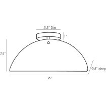 DA49017 Bend Flush Mount Product Line Drawing