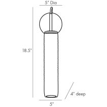 DA49027 Cut Tall Sconce Product Line Drawing