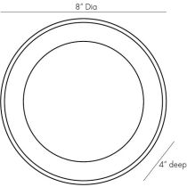 DA49005 Glaze Small Sconce Product Line Drawing
