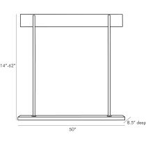 DB2008 Trapeze Shelf Product Line Drawing
